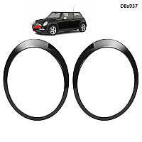 Μαύρα διακοσμητικά προβολέων για MINI F55 F56 F57 (2007–2015) – Σετ δακτυλίων αριστερού και δεξιού τύπου – DBa937